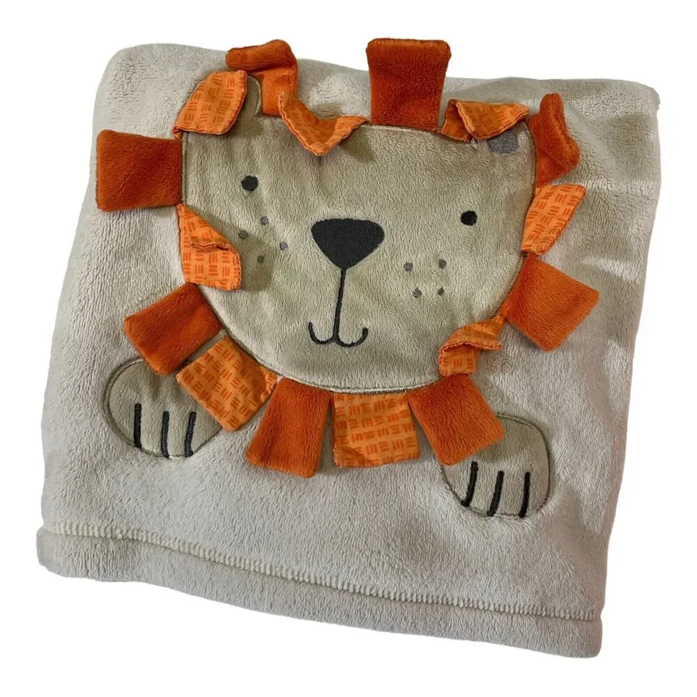 Koala Baby Lion Baby Blanket Beige Tan Lovey Orange Soft Fleece